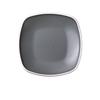 Yanco China DI-108 Discover Grey Melamine 8in x 8in Square Plate - 4dz 