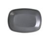 Yanco China DI-210 Discover Grey Melamine 10in x 7.5in Rectangular Plate - 2dz 