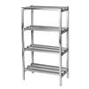 Channel Manufacturing DR2048-4 48inx20"Welded Aluminum Dunnage Shelving Unit with 16.5"Spacing 