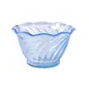 Yanco China DS-005B Flower Shaped Blue Plastic 6oz Dessert Dish - 8dz 