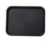 Yanco China FT-14BL Black Melamine 14in x 10in Rectangular Serving Tray - 2dz 