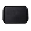 Yanco China FT-803BL Black Melamine 17in x 12in Serving Tray - 2dz 