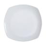 Yanco China FU-308 Fuji Bone White Porcelain 8in x 8in Flat Square Plate - 3dz 