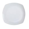 Yanco China FU-312 Fuji Bone White Porcelain 12in x 12in Flat Square Plate- 2dz 