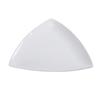 Yanco China FU-410 Fuji Bone White Porcelain 10in x 10in Triangular Coupe Plate 