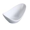 Yanco China FU-504 Fuji Bone White Porcelain 2oz Oval Fortune Bowl - 4dz 