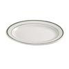 Yanco China GB-13 Green Band American White Ceramic 11.5in x 8.1in Oval Platter 