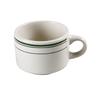 Yanco China Green Band American White Ceramic 7oz 3.5in dia. Cup- 3dz - GB-23 
