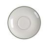 Yanco China GB-36 Green Band American White Ceramic 4.5in dia. Saucer - 3dz 