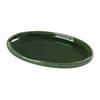 Yanco China GG-208 Green Gem Porcelain 8.25in x 5.5in Oval Coupe Plate - 3dz 