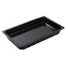 Yanco China GN Black Melamine 5.5L 1/1 Rectangular Food Pan - 3 Each - GN-120BK 
