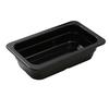 Yanco China GN Black Melamine 1/3 Rectangular Food Pan - 6 Each - GN-512BK 