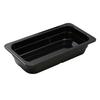 Yanco China GN-610BK GN Black Melamine 1/4 Rectangular Food Pan - 6 Each 