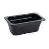 Yanco China GN-611BK GN Black Melamine 1.5L 1/4 Rectangular Food Pan - 6 Each 