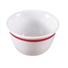 Yanco China HS-303 Houston Red Band/White Melamine 7oz Bouillon Cup - 4dz 