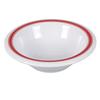 Yanco China HS-5044 Houston Red Band/White Melamine 5oz Salad Bowl - 4dz 