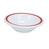 Yanco China HS-5712 Houston Red Band/White Melamine 12oz Soup Bowl - 4dz 