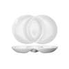 International Tableware, Inc Bright White 12in Diameter Porcelain Unity 3 CompartmentPlate - FA2-12 