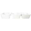 International Tableware, Inc Elite Bright White 13x4-1/4 Porcelain 3 Bowl Dish - 1/2dz - EL-333 