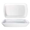 International Tableware, Inc Quad European White 10in x 6-1/8in Porcelain Platter - QP-106 