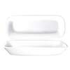 International Tableware, Inc Quad European White 10in x 4in Porcelain Dish - QP-114 