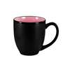 International Tableware, Inc Hilo Black/Pink 15oz Ceramic Bistro Cup - 81376-26/05MF-05C 
