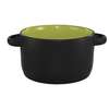 International Tableware, Inc Hilo Black/Rye Green 12.5oz Porcelain Soup Bowl - 1dz - 83567-2902/05MF-05C 