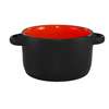 International Tableware, Inc Hilo Black/Red 12-1/2oz Porcelain Bistro Soup Bowl - 83567-2904/05MF-05C 