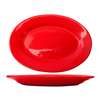 International Tableware, Inc Cancun Crimson Red 15-1/2in x 10-1/2in Ceramic Oval Platter - CA-51-CR 