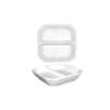 International Tableware, Inc Bright White 5inx5inx3/4"H Porcelain 2 Compartment Sauce Dish - FA2-5 