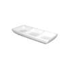 International Tableware, Inc Bright White 8-3/4in x 4-1/4in Porcelain 3 Compartment Plate - FA3-99 