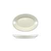 International Tableware, Inc Roma American White 8-1/4in x 5-7/8in Ceramic Platter - RO-47 