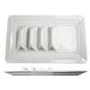 International Tableware, Inc Bright White 14-1/8in x 9-1/8in Ceramic Taco Plate - TACO-14-W 