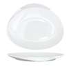 International Tableware, Inc Vale White 10-1/2in x 9in Organic Oval Porcelain Platter - VL-16 