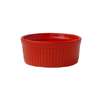International Tableware, Inc Cancun Crimson Red 8oz Ceramic Fluted Ramekin - RAMF-10-CR 