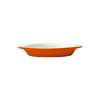 International Tableware, Inc European White/Orange 8oz Stoneware Welsh Rarebit - WRO-8-EW-O 