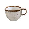 Yanco China LY-001 Lyon Brown Speckled Glazed Porcelain 7oz Freeform Tea Cup 