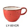 Yanco China Lyon Coral Speckled Glazed Porcelain 7oz Freeform Tea Cup - LY-001CR 