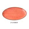Yanco China Lyon Coral Speckled Glazed Porcelain 8in x 5.5in Oval Platter - LY-2108CR 