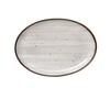 Yanco China LY-2110 Lyon Brown Speckled Glazed Porcelain 10in x 7in Oval Platter 