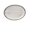 Yanco China LY-2112 Lyon Brown Glazed Porcelain 12in x 8.25in Oval Platter - 1dz 