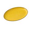 Yanco China Lyon Yellow Speckled Glazed Porcelain 14in x 10in Oval Platter - LY-2114YL 