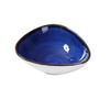 Yanco China Lyon Blue Glazed Porcelain 5oz Triangular Sauce Bowl - LY-404BU 
