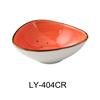 Yanco China Lyon Coral Glazed Porcelain 5oz Triangular Sauce Bowl - LY-404CR 