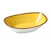 Yanco China Lyon Yellow Speckled Glazed Porcelain 5oz 5.5in Oval Bowl - LY-405YL 