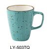 Yanco China Lyon Turquoise Speckled Glazed Porcelain 10 oz.Mug with Handle - LY-503TQ 
