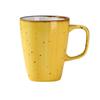 Yanco China Lyon Yellow Speckled Glazed Porcelain 10oz Mug with Handle - LY-503YL 