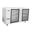 Atosa 68in Double Glass Door Stainless Steel Back Bar Refrigerator - MBB69GGR 