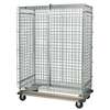 Quantum Food Service 48x24x70 Chrome Plated Mobile Security Unit with Dolly Base - MD2448-70SEC 