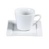 Yanco China ML-001 Main Land Super White Porcelain 7oz 3in Square Cup - 3dz 